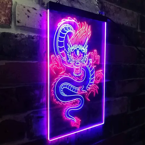 Vista 3 de Cartel de neón ADVPRO LED con dragón chino, letrero de neón LED de color dual st6-i3225
