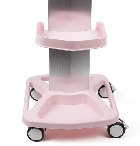Vista 5 de 3 niveles de salón de belleza Stand Rolling Cart SPA Beauty Machine Holder Trolley Modern Beauty Equipment Cart Pink