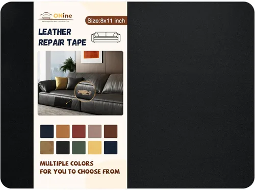 Vista 9 de ONine - Parche para reparación de cuero, autoadhesivo, diferentes colores, de 8 x 11 pulgadas para desprender y pegar, se adhiere a sofás, asientos