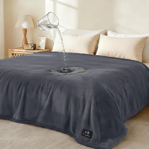 Vista 19 de Cobija impermeable para mascotas, a prueba de líquidos y orina, para sofá, cama, sillón, reversible, vellón, forro polar, protector de muebles