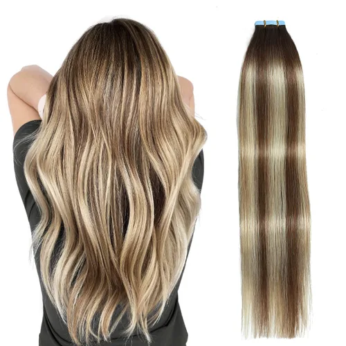 Vista 31 de SUYYA Extensiones de Cabello Humano Rizado Liso con Cinta, Color Negro Natural, Extensiones de Cabello con Cinta, Cabello Humano Rizado Liso, 12