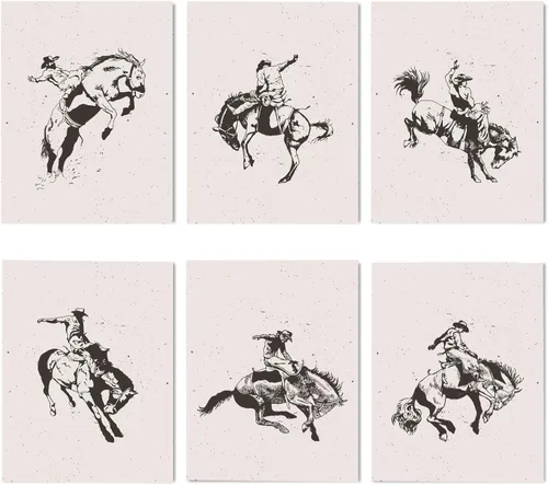 Vista 6 de Decoración retro para el hogar, decoración occidental, arte de pared occidental, decoración de pared de vaquero, decoración de estilo salvaje