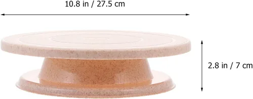 Vista 3 de DOITOOL Tocadiscos giratorios de 11 pulgadas para decorar, el kit de decoración de pasteles 7 en 1 incluye 1 soporte giratorio para pasteles, 2