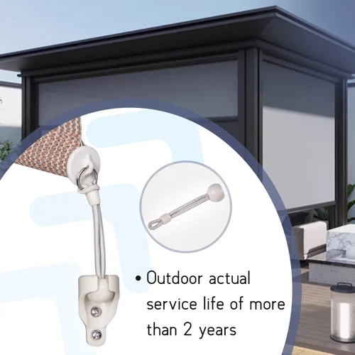Vista 2 de Kit de repuesto universal para sombrilla, kit de salto elástico, correa para parasol, resistente a la intemperie, compatible con persianas
