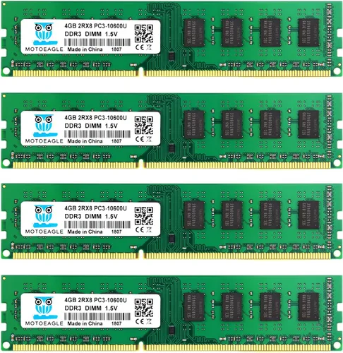 Vista 9 de Motoeagle - Módulo de memoria RAM de escritorio de 8 GB DDR3 1600 MHz PC3-12800U-11, 1,5 V, sin ECC, sin búfer, 2Rx8, doble rango, 240 pines