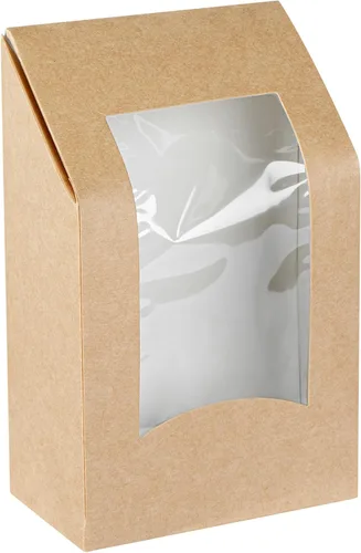 Vista 2 de Restaurantware -Cafe Vision - Contenedores para sándwich de 5.9 x 3.7 pulgadas, 200 cajas de papel sándwich de corte angular, con ventana