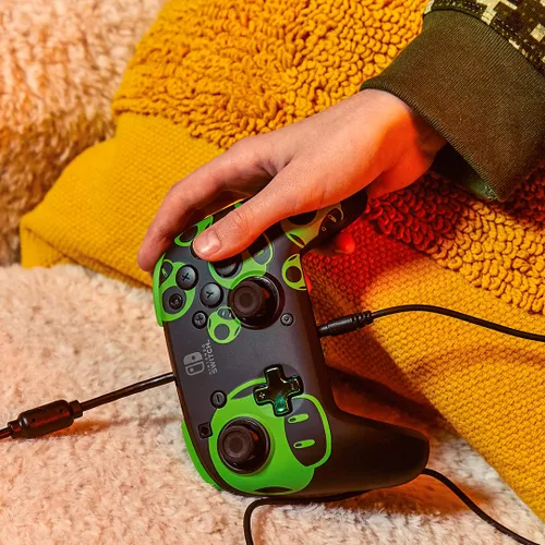 Vista 7 de PDP Rematch Wired Gaming Controller: 1-Up Mushroom - Officially Licensed for Nintendo Switch, Switch Lite & OLED Model, Nintendo Switch 2, Glow