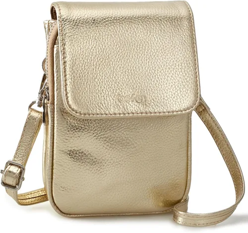 Vista 10 de befen Bolsos cruzados pequeños de cuero genuino para mujer, bolsa cruzada para teléfono celular con ranuras para tarjetas de bloqueo RFID