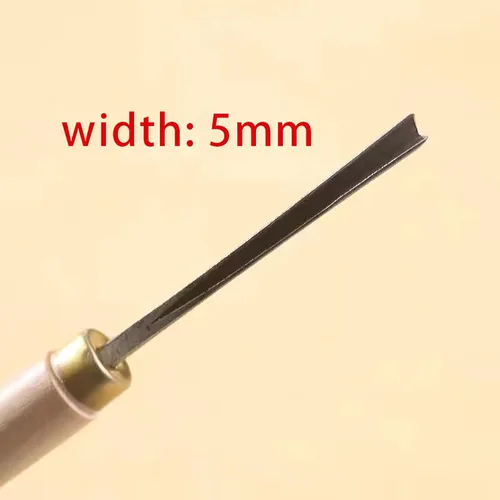 Vista 6 de 0.0-0.3 in V Tipo Exposición Triángulo Cincel de carpintería Cinceles Mano Madera Tallar Cuchillos PARA Tallar Herramientas en Blanco (1 unid) 0.197