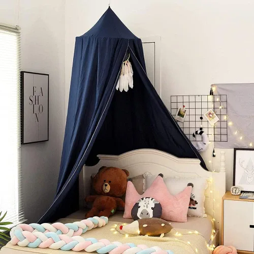 Toldo de cama para niños, cúpula redonda para niños, mosquitera para interiores y exteriores, castillo colgante para decoración de casa, rincón de