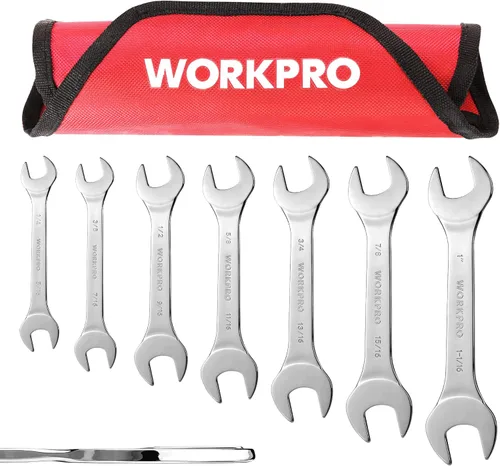 Vista 10 de WORKPRO Juego de llaves de extremo abierto súper finas métricas enrollables, 7 piezas, de 5.5 a 23 mm, juego de llaves ultradelgadas con bolsa