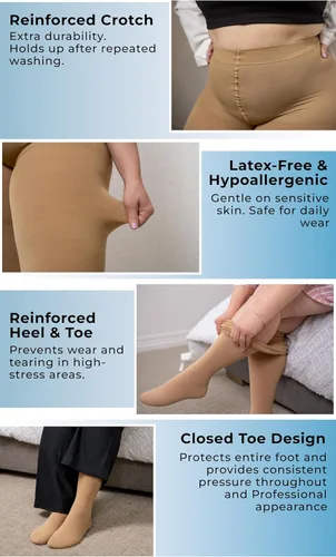 Vista 6 de Medias de compresión para mujeres 20-30mmHg - Varices y hinchazón - A204