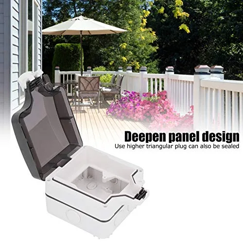 Vista 2 de Caja de conexión original resistente a la intemperie para interiores y exteriores, caja de cable de alimentación eléctrica para temporizadores