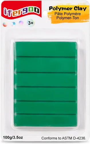 Vista 13 de ifergoo Arcilla polimérica, 3.53 oz (3.53 onzas) de arcilla modelo horneada para esculpir, bricolaje, creación artística y proyectos escolares, Negro