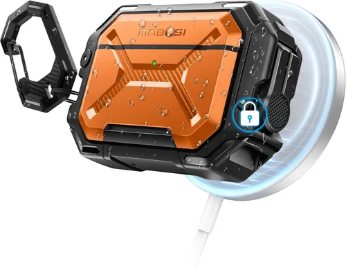 Vista 10 de MOBOSI para Funda de AirPods Pro 3 [Funda Impermeable IP68 para iPods Pro 3 y Compatible con MagSafe] Funda Protectora de Grado Militar para Earpods