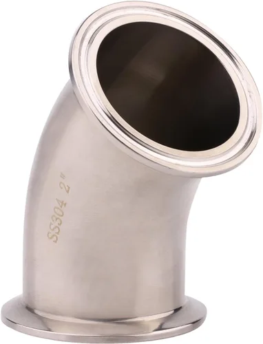 Vista 8 de DERNORD Codo de 45 grados Tubo de 1.5 pulgadas OD Acero inoxidable 304 Montaje de tubería Se adapta a Tri Clamp 1.5 pulgadas