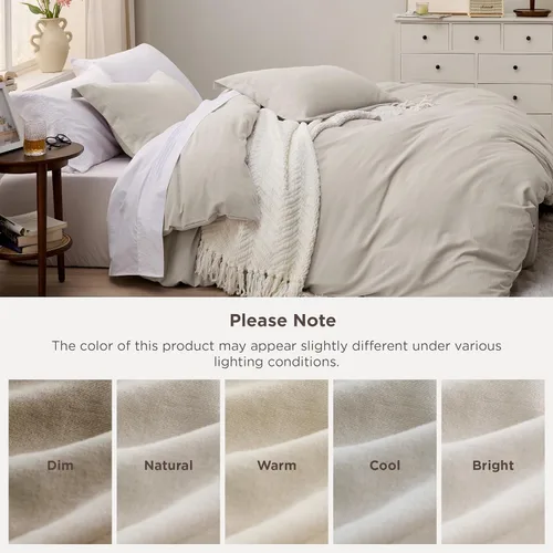 Vista 7 de Bedsure Funda de edredón tamaño Queen – Juego de ropa de cama extra suave prelavada de 3 piezas, incluye 1 funda de edredón de 90 x 90 pulgadas