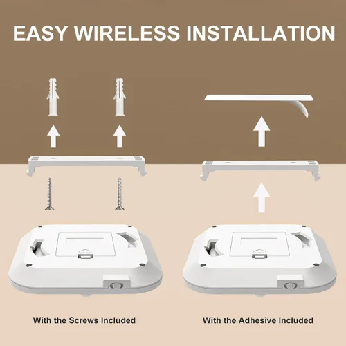 Vista 6 de Luz de Techo con Sensor de Movimiento a Batería, 180LM 6000K Luces de Armario a Batería con Sensor de Movimiento, Luz de Techo Inalámbrica de 48LED