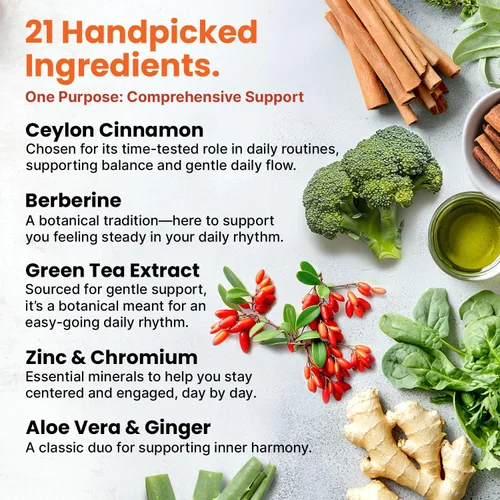 Vista 3 de Suplemento de berberina 21 en 1 con cápsulas de canela de Ceilán, dihidroberberina con cromo, melón amargo y extracto de té verde, berberina