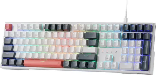 Vista 17 de Redragon K745 PRO Teclado de Juegos Inalámbrico con Sello RGB, Teclado Mecánico de 108 Teclas con 4 Teclas Extra, Enchufe LED Orientado al Sur