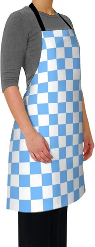 Vista 7 de Checkered Adjustable Neck Bib Apron with Pocket for Men Women, Waterproof Aprons Gifts for Kitchen Painting Gardening