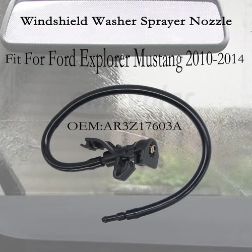 Vista 2 de 2 boquillas de limpiaparabrisas delantero de repuesto para Ford Explorer Mustang 2010-2014. OEM: AR3Z17603A negro