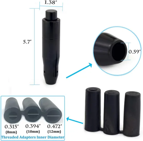 Vista 2 de Pomo de palanca de cambios para automóvil, mango de palanca de cambios de aleación de aluminio con peso largo que se adapta a la mayoría de Negro