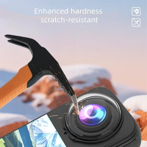 Vista 4 de Protector de lente para Insta360 X4 Air, cubierta protectora de lente de vidrio templado de vidrio óptico de alta transparencia para cámara