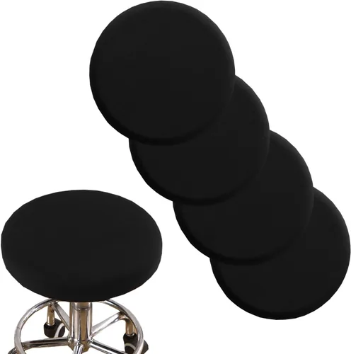 Vista 11 de ANWUCHEN - 4 fundas suaves para taburete, funda elástica para sillas redondas de madera y metal de 13 a 18 pulgadas (beige)