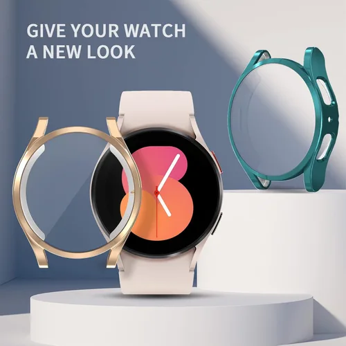 Vista 8 de RICHONE [Pack de 10 unidades] Compatible con Samsung Galaxy Watch FE 4/5 de 40 mm, funda protectora de pantalla de TPU suave con marco