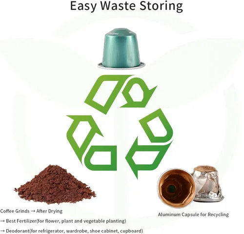 Vista 6 de Caja de reciclaje de cápsulas de café de aluminio – CAFEMASY Coffee Pods Recycler Box Tool para café molido separado y cápsulas de aluminio