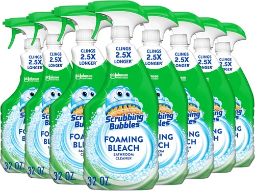Scrubbing Bubbles Espray limpiador de baño y ducha, ayuda a eliminar el moho y el moho, 32 onzas (paquete de 8)