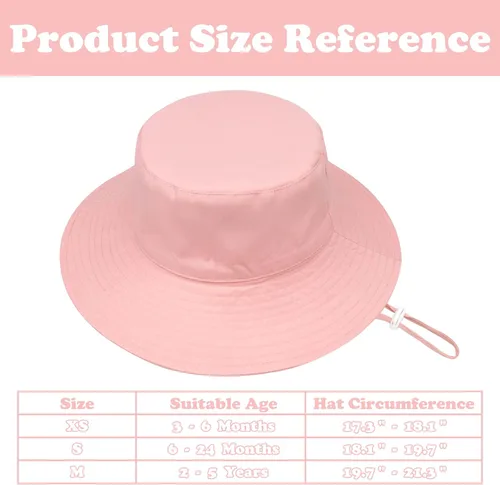 Vista 7 de Sarfel Sombrero de verano para bebé, sombrero de verano para bebé, protección solar UPF 50+, sombrero de cubo para bebé niña ajustable