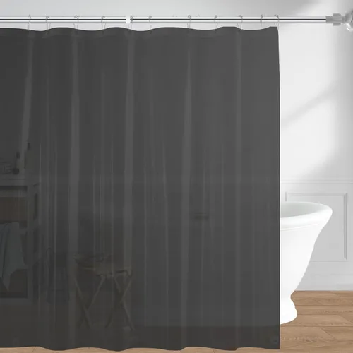 Vista 9 de downluxe Forro de cortina de ducha, forro de ducha de plástico PEVA con 3 imanes, 72 x 72 pulgadas, cortina de baño impermeable, gris, 1 paquete