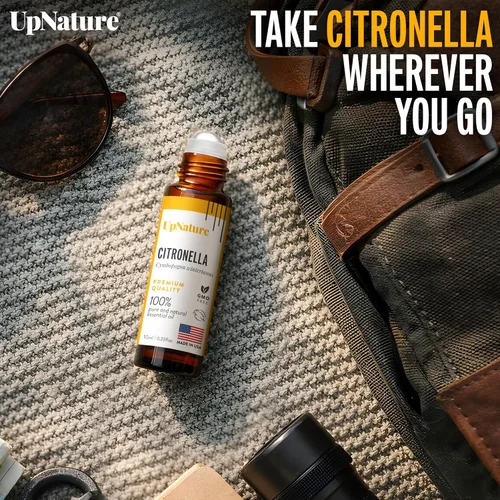 Vista 3 de UpNature Aceite de citronela roll-on - Aceite esencial de citronela 100% natural para la piel - Esenciales de camping