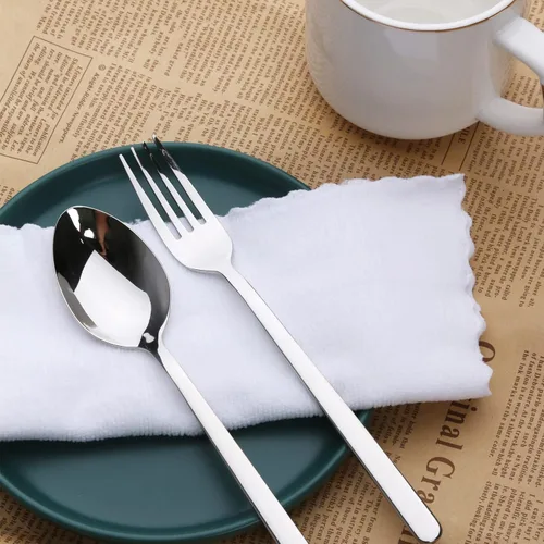 Vista 6 de KINGSTONE Juego de Cucharas de Cena de 4, Cucharas de Acero Inoxidable 18/10 de 8 Pulgadas para Mesa en el Hogar, Cocina y Restaurante, Aptas