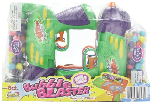 Vista 2 de Kidsmania Bubble Blaster Pistola de chicle rellena de chicles, dispensador lleno de caramelos de 1.05 onzas (paquete de 6)