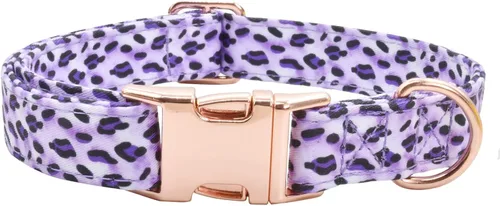 Vista 16 de Collar de perro con hebilla de metal, duradero y ajustable, suave para perros pequeños, medianos y grandes, talla S (10-14 pulgadas), flor 3