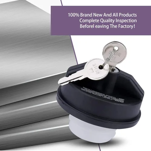 Vista 2 de Shakas 1 pieza de tapa de tanque de combustible para automóvil, tapa de tanque de combustible de plástico ABS con bloqueo y dos llaves, número