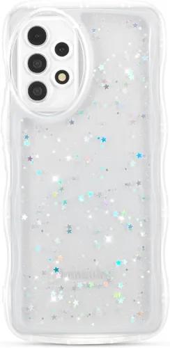 Vista 44 de ZTOFERA Funda protectora para Samsung Galaxy A14 4G/5G de 6.6", ondulada, con brillantina de estrella, poliuretano termoplástico transparente, suave