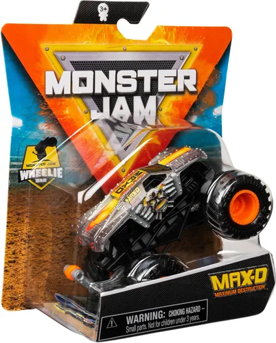Vista 4 de Monster Jam, Camión monstruo oficial Max D, vehículo fundido a presión, serie Legacy Trucks, escala 1:64