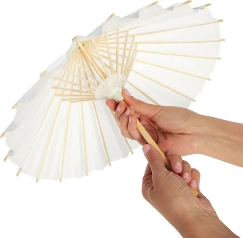 Vista 5 de Juvale Sombrilla de papel para manualidades (15.7 in, 6 unidades)