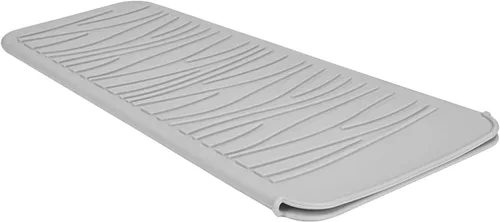 Vista 12 de Alfombrilla de silicona resistente al calor con bolsa para herramientas de peinado del cabello, 1 unidad, gris, silicona, plana, cabello seco, 11 x