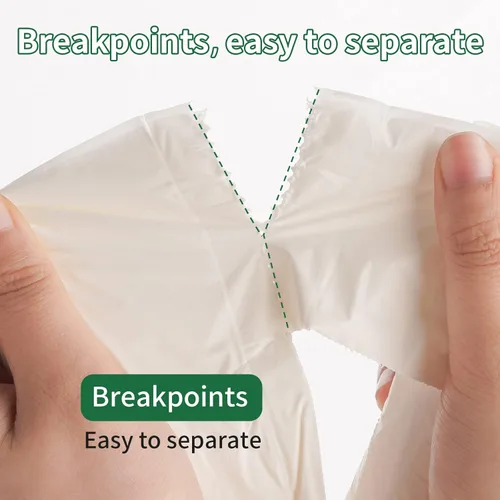 Vista 3 de Bolsas de basura biodegradables con asa de 4 a 5 galones, bolsas de basura 100% compostables, bolsas de basura para cocina, baño, oficina, jardín