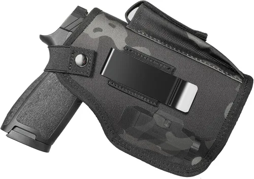 Vista 9 de Funda de transporte oculta con bolsa Mag para pistolas con luz/láser, fundas universales IWB/OWB para hombres y mujeres, se adapta a mano derecha e