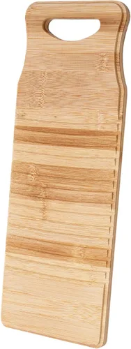 Vista 2 de Tabla de lavado de madera para lavar a mano, 15.7 pulgadas, de bambú, antideslizante, tabla de limpieza para lavado de manos, tabla de lavar a