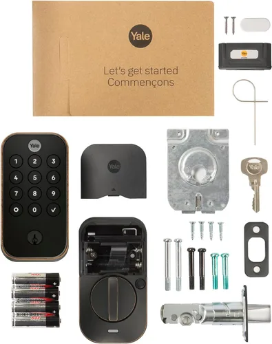 Vista 12 de Yale Security Assure Lock - Cerradura de seguridad de 2 táctiles, cerradura inteligente de puerta de entrada con llave de níquel satinado