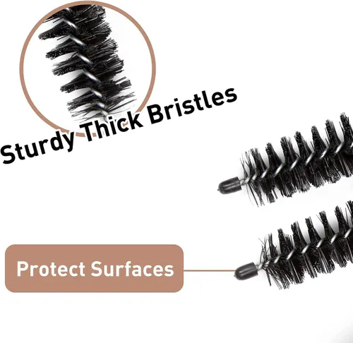 Vista 4 de MaximalPower Cepillo limpiador de trampa de escape para secadora de ropa, removedor de pelusa con cepillo de bobina largo para secadora