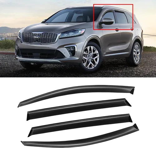 Vista 391 de Visera de ventana para Jeep Cherokee 1984-2001 (Excluye Modelo Limited), Protectores Guards Shields de lluvia de canal exterior, Deflector