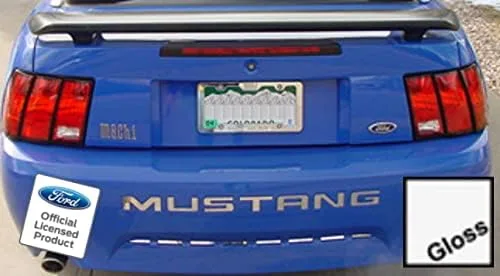 Vista 21 de Decal Mods Adhesivos de letras para parachoques trasero para Ford Mustang Negro (Brillo) -CB (se adapta a 1999-2004)